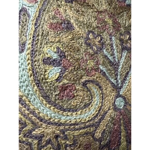 Double D Ranch All Over Heavily Embroidered Pillow x 2 Western Paisley Design - Picture 4 of 10